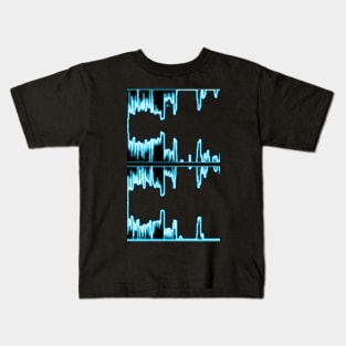 Neon sound wave (b) Kids T-Shirt